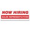Signmission Now Hiring Sales Representatives Banner Apply Inside Accepting Application Single Sided B-96-30301 - alternate 1